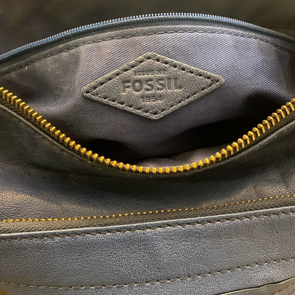 Fossil Dark Blue and Brown Tote Bag - Picture 7 of 7